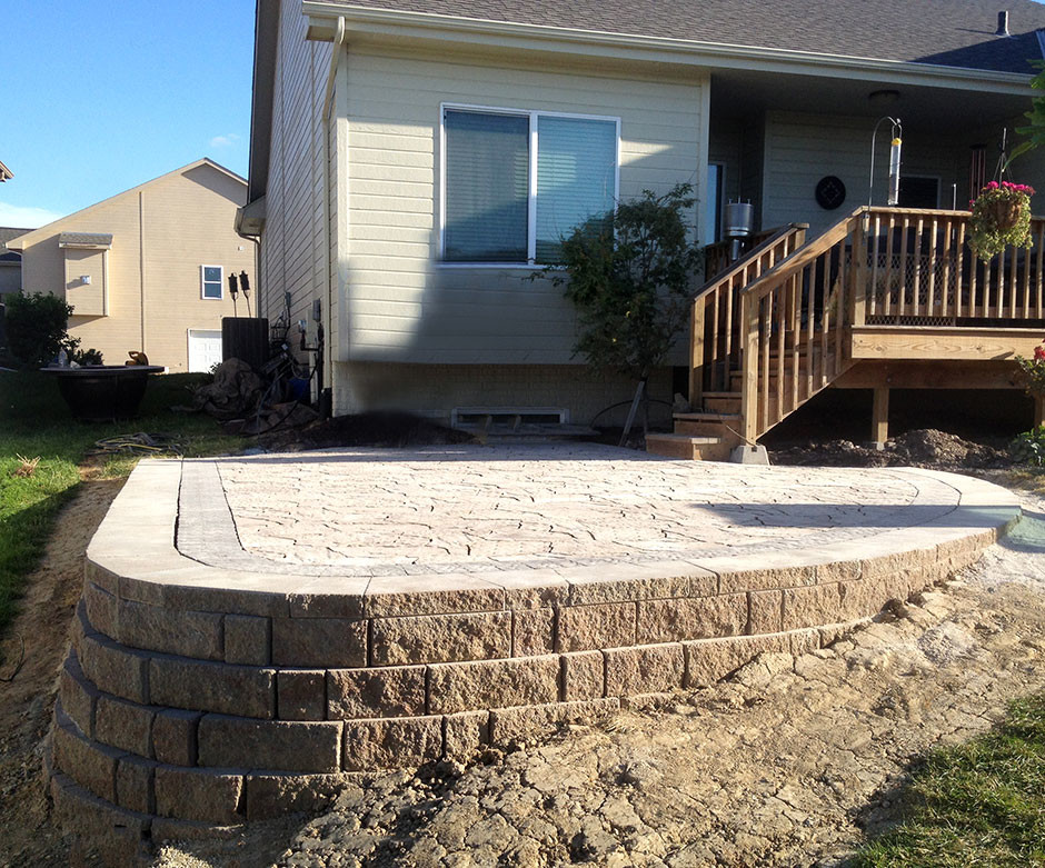 Mega Arbel Stone Patio under construction