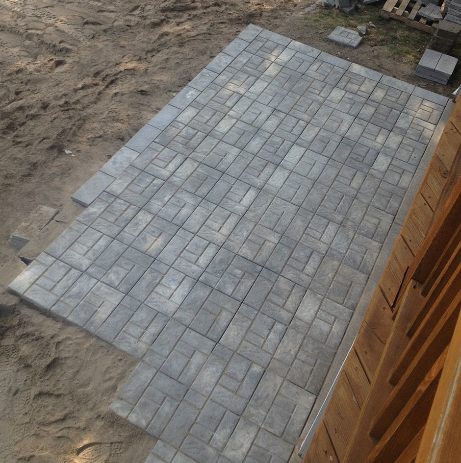 Paver Patio under construction